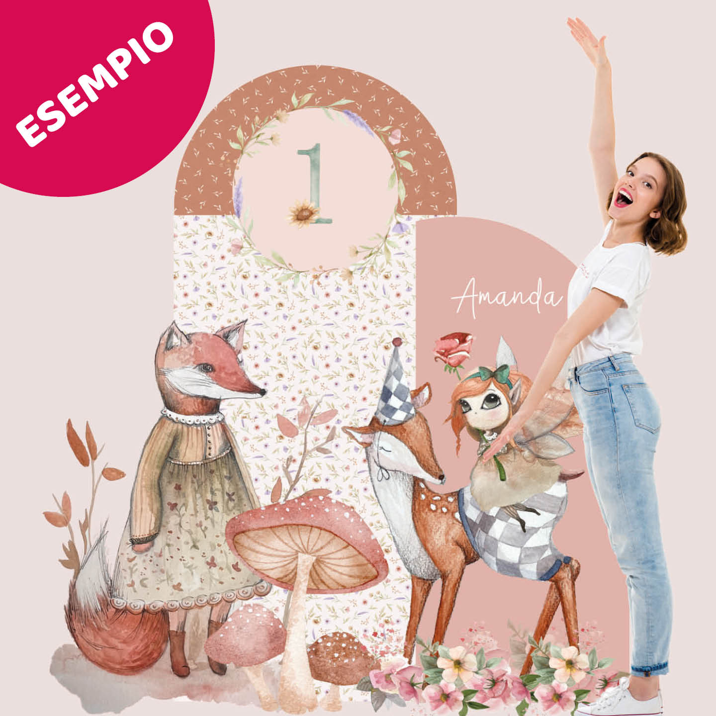 DISEGNO SU RICHIESTA doppio da terra - Peekaboo