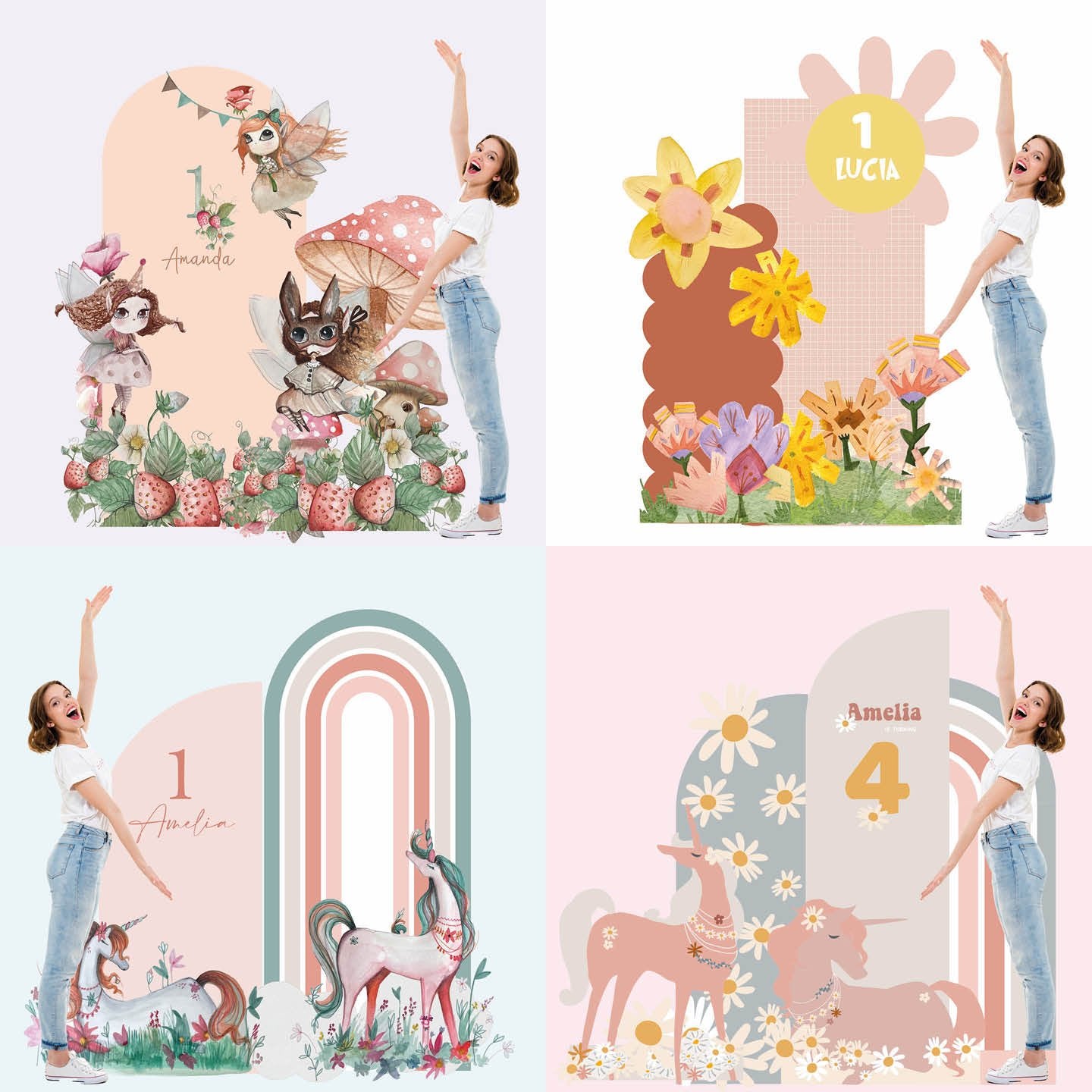 DISEGNO SU RICHIESTA doppio da terra | decori compleanno custom | allestimento bimbo su misura | consegna a casa tua - Peekaboo