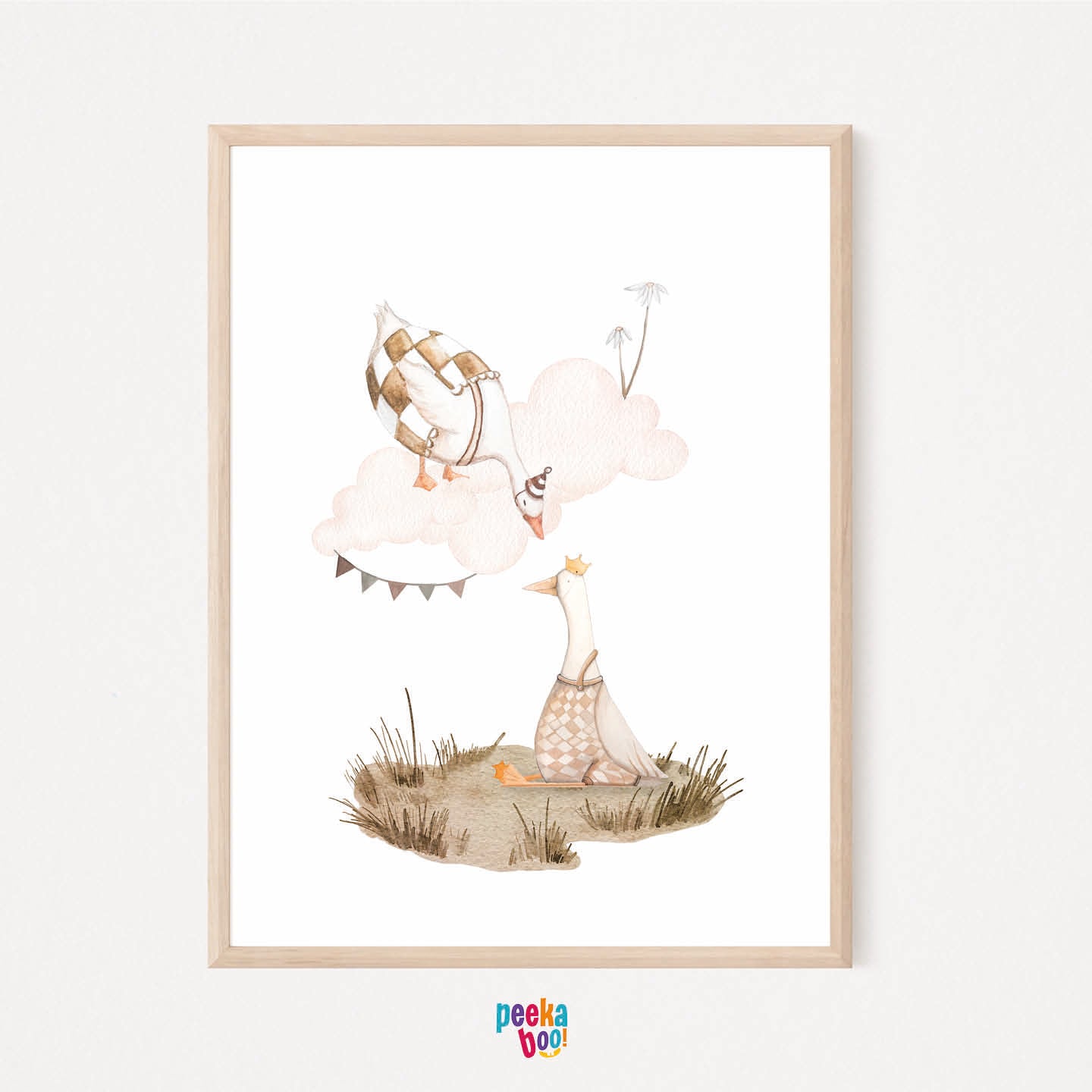 Papere per cameretta | Set di 3 stampe | Decorazione per cameretta bimbi - Peekaboo