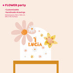 FLOWER PARTY da appoggio | Decori compleanno bimba - Peekaboo