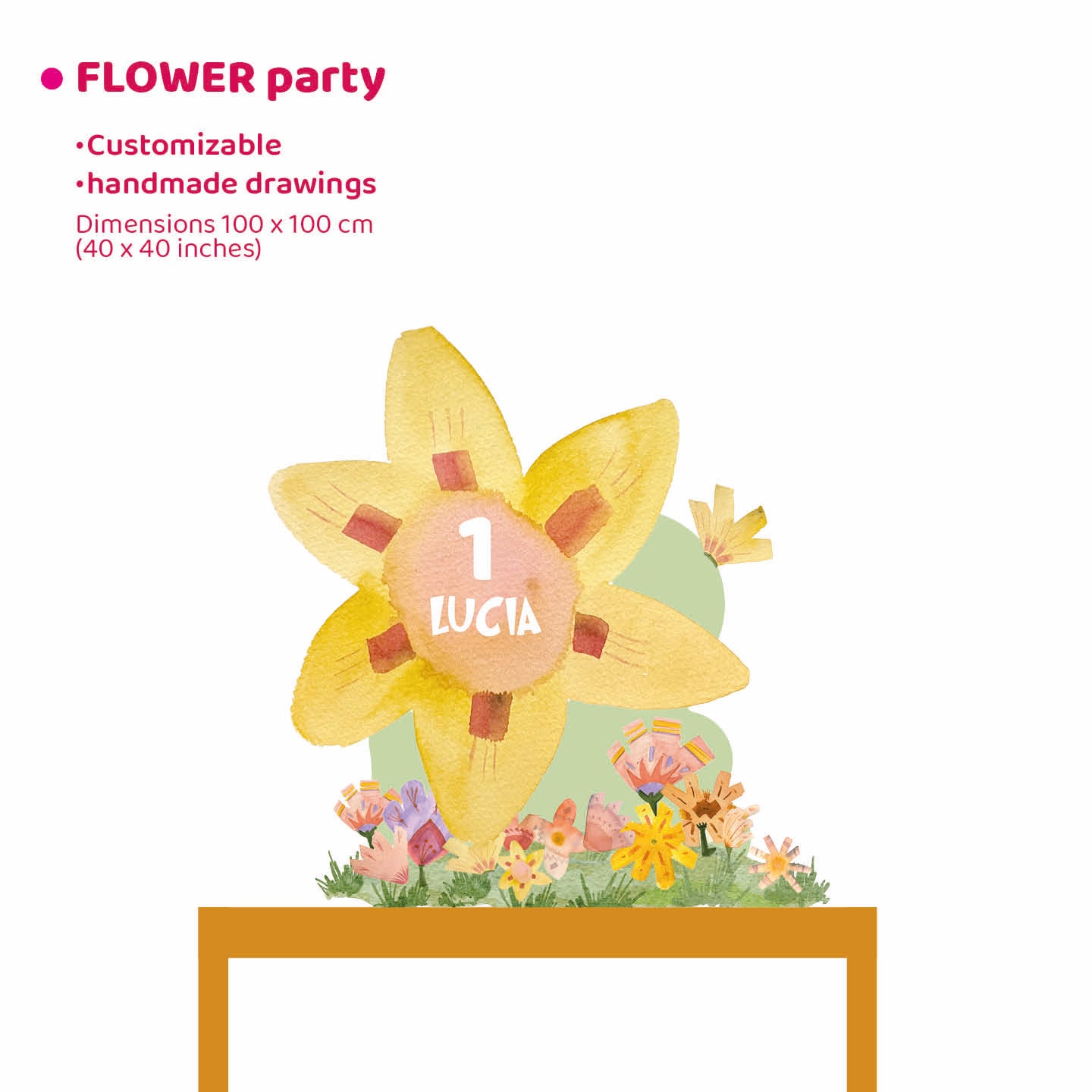 FLOWER PARTY da appoggio | Festa a tema | Sagoma compleanno - Peekaboo