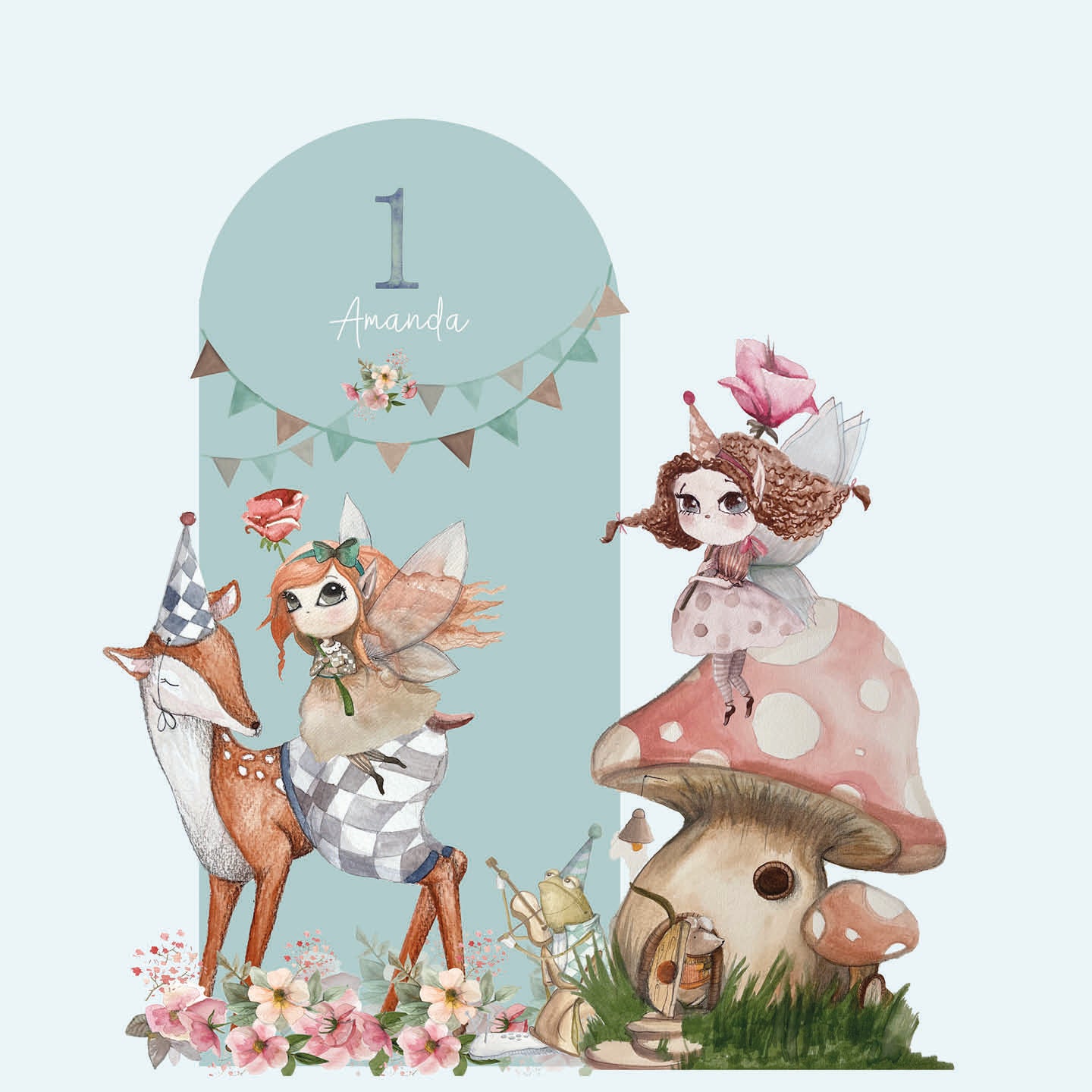 FAIRY PARTY doppio da terra | Decori compleanno bimba 1 anno - Peekaboo
