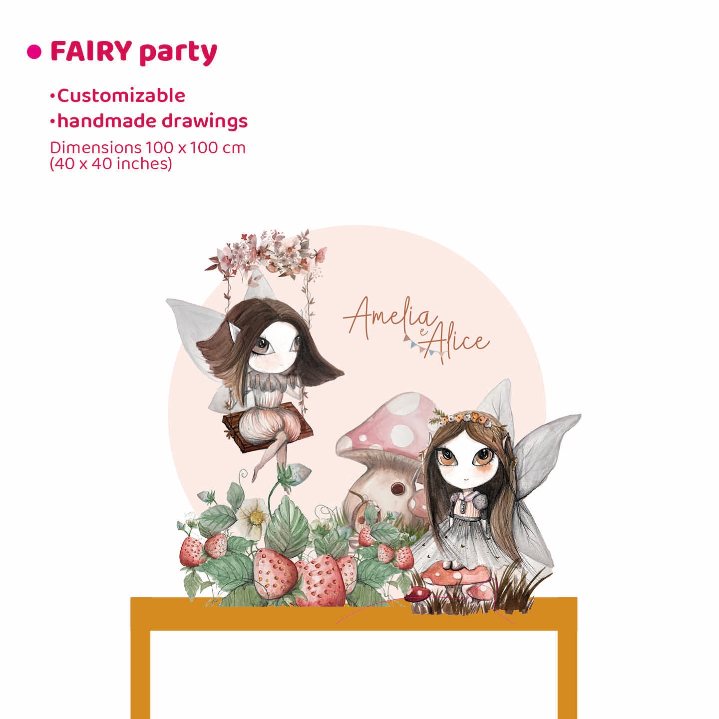 FAIRY PARTY da appoggio | Decorazione festa di compleanno | Sfondi per compleanno - Peekaboo