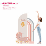 UNICORN PARTY doppio da terra | Sfondo festa | Compleanno bimba 1 anno - Peekaboo