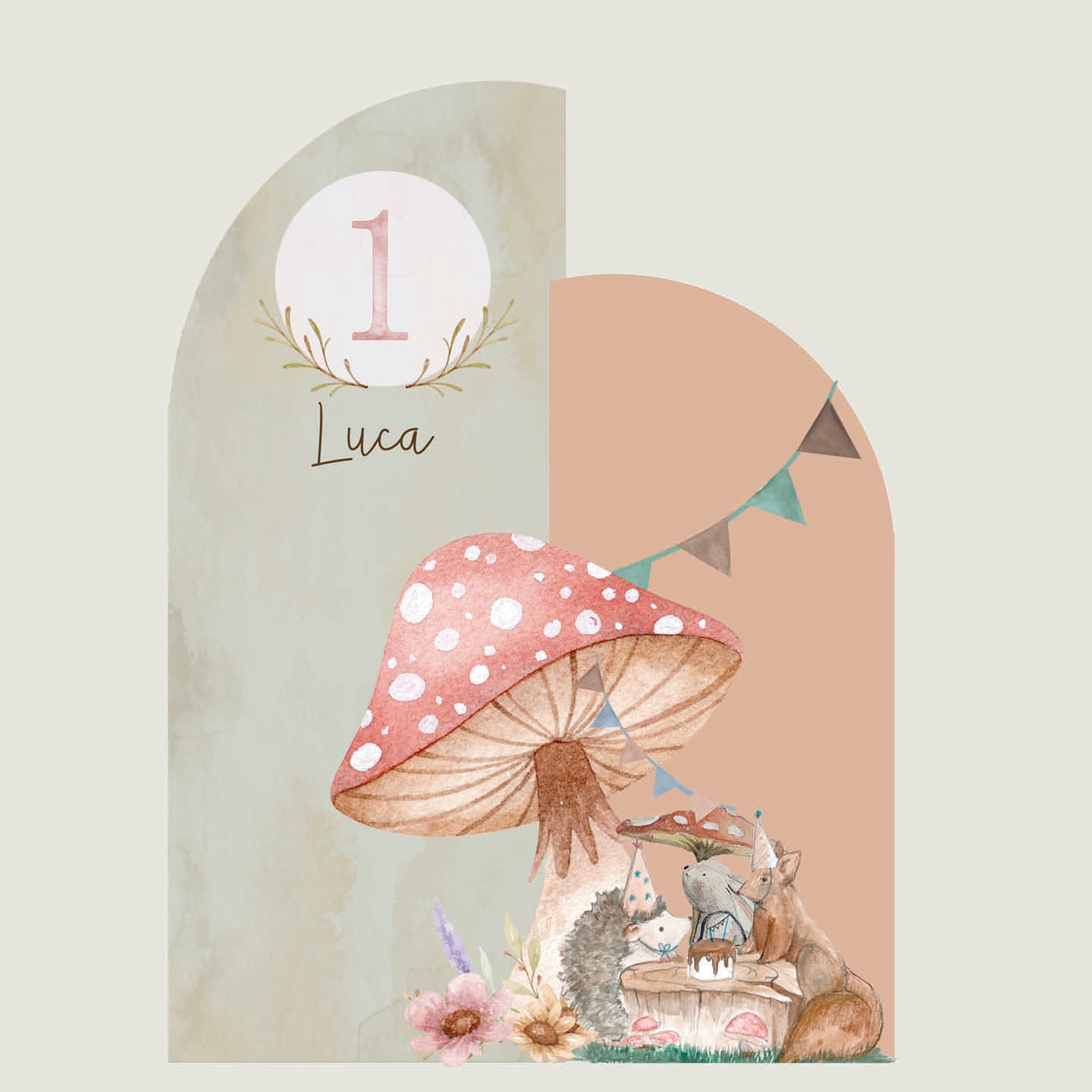 WOODLAND PARTY doppio da terra | Decorazione festa di compleanno | Sfondi per compleanno - Peekaboo