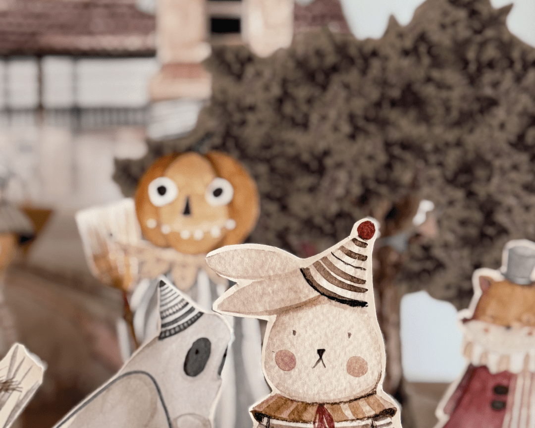 Halloween Printables disegnati a mano - Peekaboo