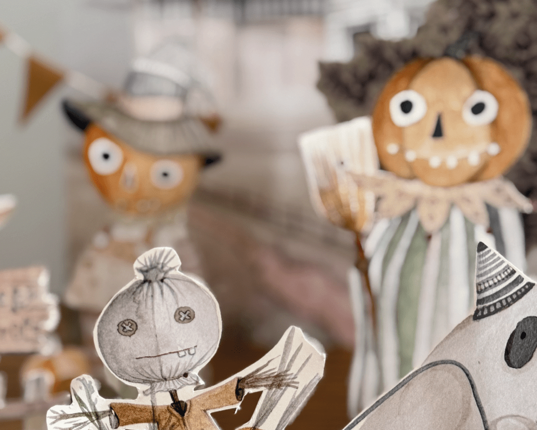 Halloween Printables disegnati a mano - Peekaboo