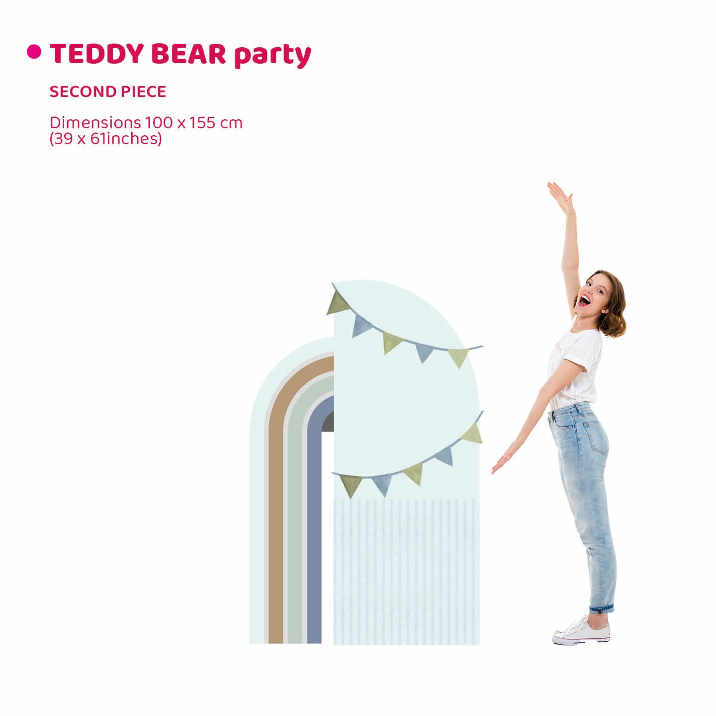 TEDDY BEAR PARTY doppio da terra | Decorazione festa di compleanno o Battesimo - Peekaboo