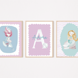 partyPIK_stampe per cameretta | Set di 3 stampe | Decorazione per cameretta bimbi | mermaid party - Peekaboo