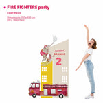 FIRE FIGHTERS PARTY doppio da terra | Decorazione festa di compleanno | Sfondi per compleanno - Peekaboo
