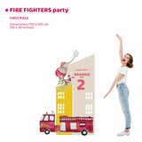 FIRE FIGHTERS PARTY doppio da terra | Decorazione festa di compleanno | Sfondi per compleanno - Peekaboo