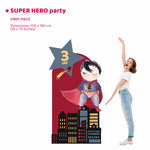 SUPER HERO PARTY doppio da terra | Fondale per festa compleanno - Peekaboo