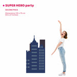 SUPER HERO PARTY doppio da terra | Fondale per festa compleanno - Peekaboo