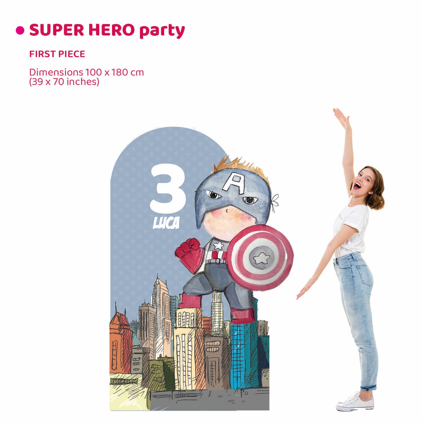 SUPER HERO PARTY doppio da terra | Scenografia per festa compleanno - Peekaboo