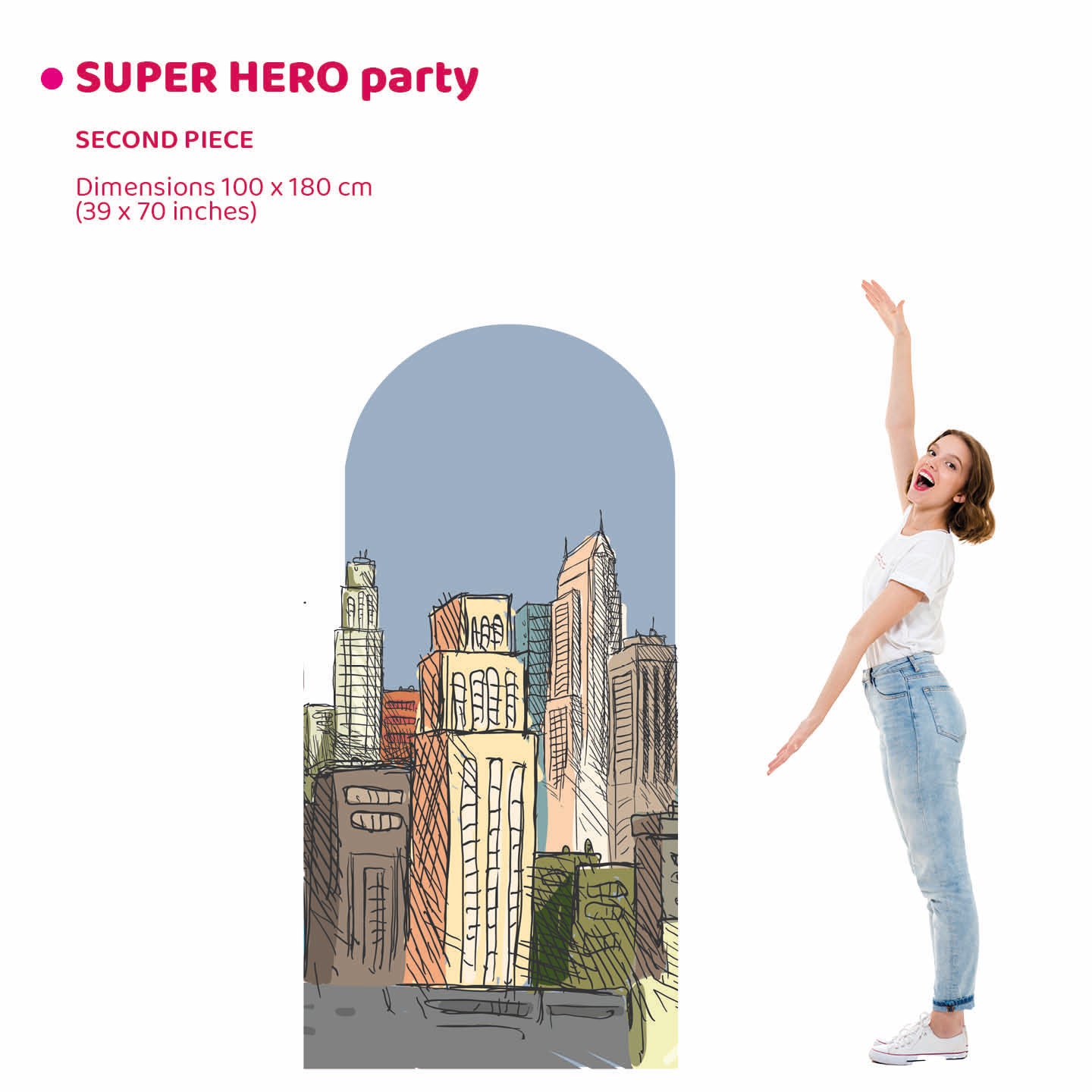 SUPER HERO PARTY doppio da terra | Scenografia per festa compleanno - Peekaboo
