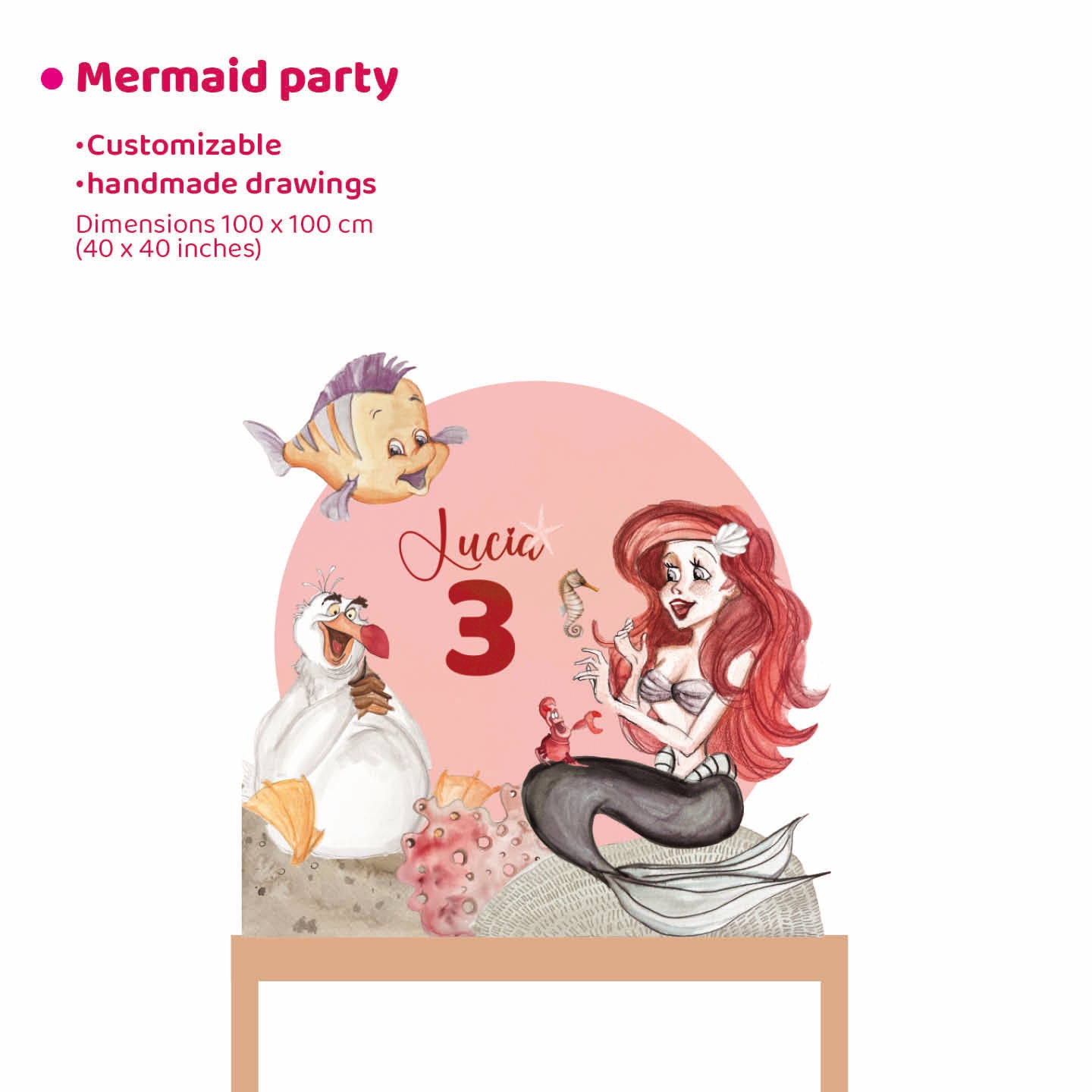 Disney Mermaid PRINCESS PARTY da appoggio | Scenografia per festa compleanno - Peekaboo