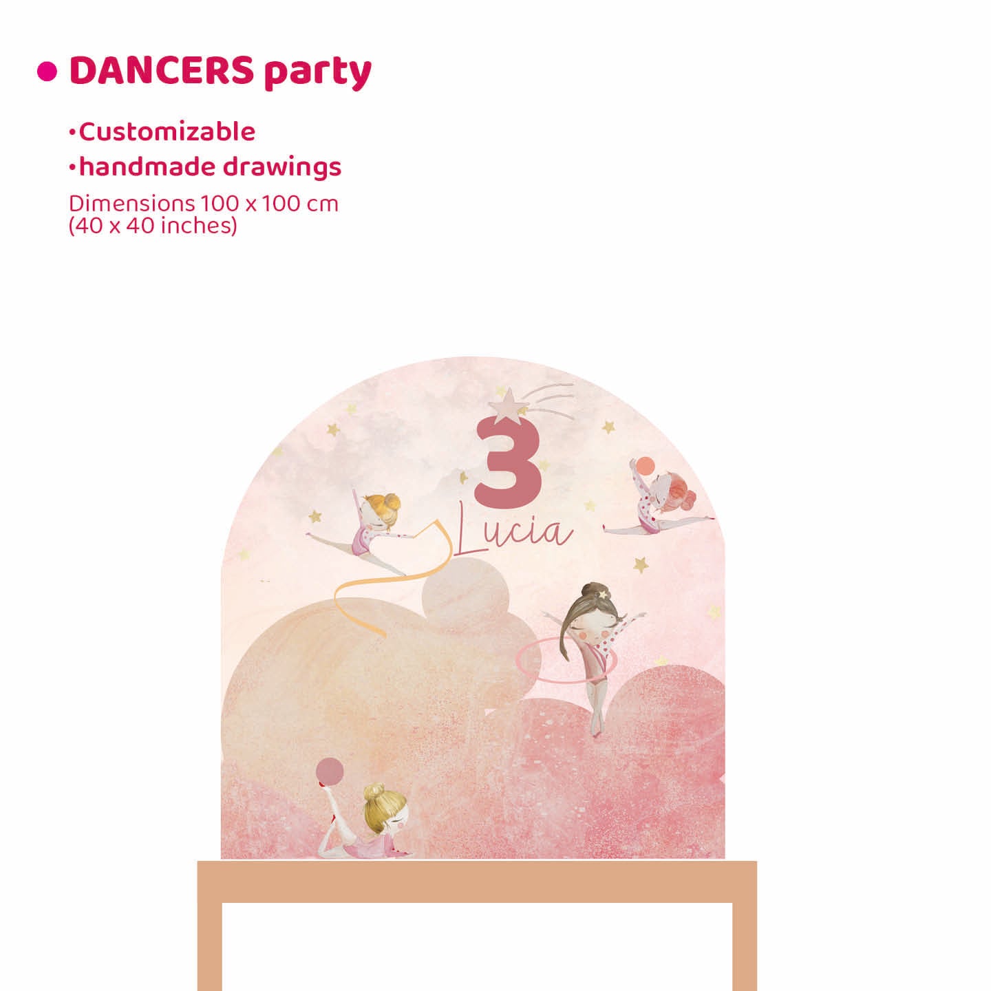 DANCERS PARTY da appoggio | Decorazione festa di compleanno | Sfondi per compleanno - Peekaboo