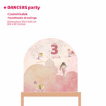 DANCERS PARTY da appoggio | Decorazione festa di compleanno | Sfondi per compleanno - Peekaboo