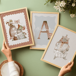 partyPIK_stampe per cameretta | Set di 3 stampe | Decorazione per cameretta bimbi | woodland party - Peekaboo