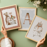 partyPIK_stampe per cameretta | Set di 3 stampe | Decorazione per cameretta bimbi | woodland party - Peekaboo