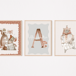 partyPIK_stampe per cameretta | Set di 3 stampe | Decorazione per cameretta bimbi | woodland party - Peekaboo