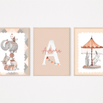 partyPIK_stampe per cameretta | Set di 3 stampe | Decorazione per cameretta bimbi |circo - Peekaboo
