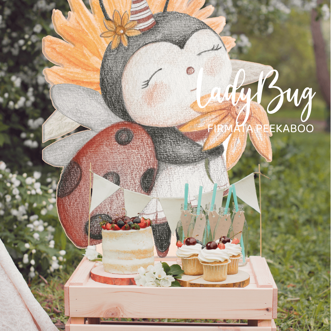 Ladybug da appoggio | Decori per compleanno o Battesimo - Peekaboo