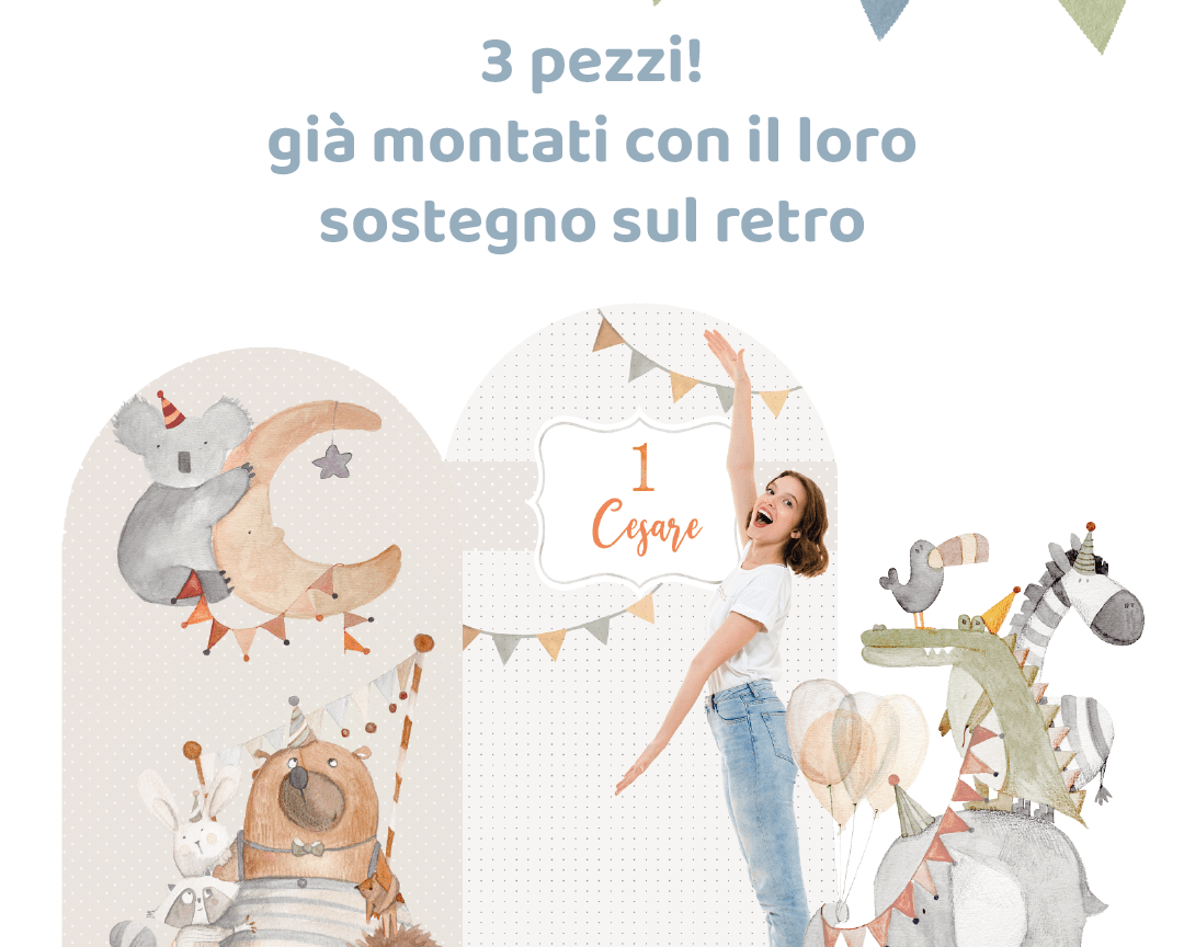 ANIMAL PARTY triplo da terra | Decorazione festa di compleanno | Party planner - Peekaboo