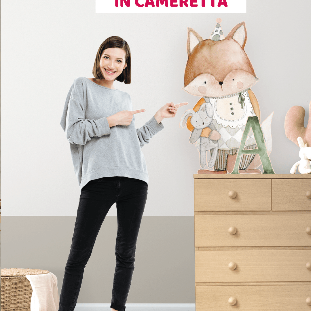 Little Fox da appoggio | Decori per compleanno o Battesimo - Peekaboo