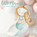 SIRENETTA UNDER THE SEA PARTY sagoma| Addobbi per compleanno o Battesimo - Peekaboo
