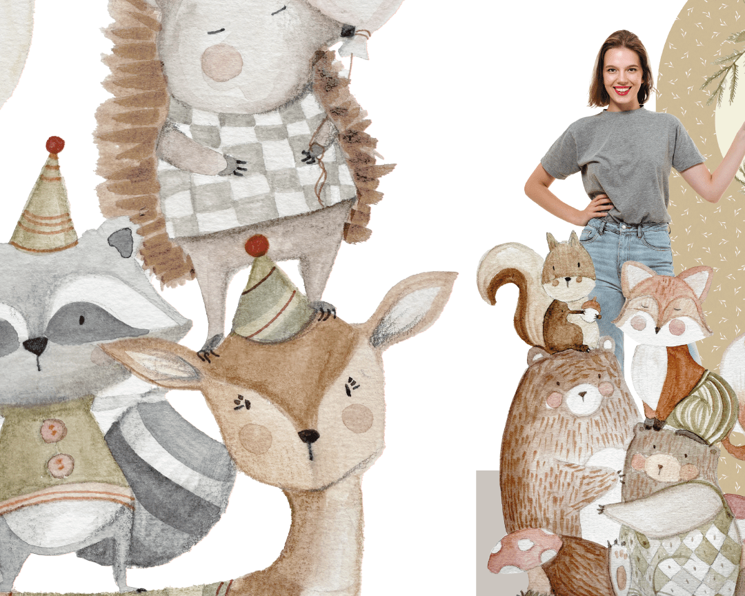 WOODLAND PARTY triplo da terra | Decorazione festa di compleanno | Party planner - Peekaboo