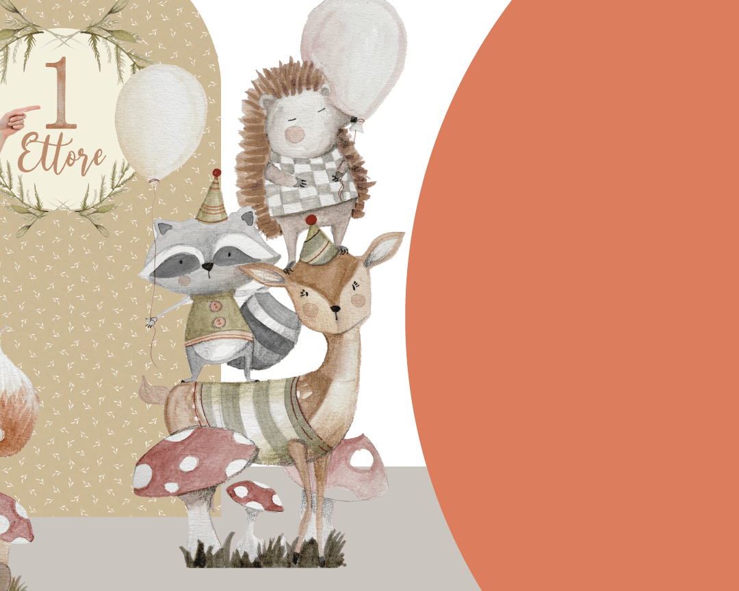 WOODLAND PARTY triplo da terra | Decorazione festa di compleanno | Party planner - Peekaboo