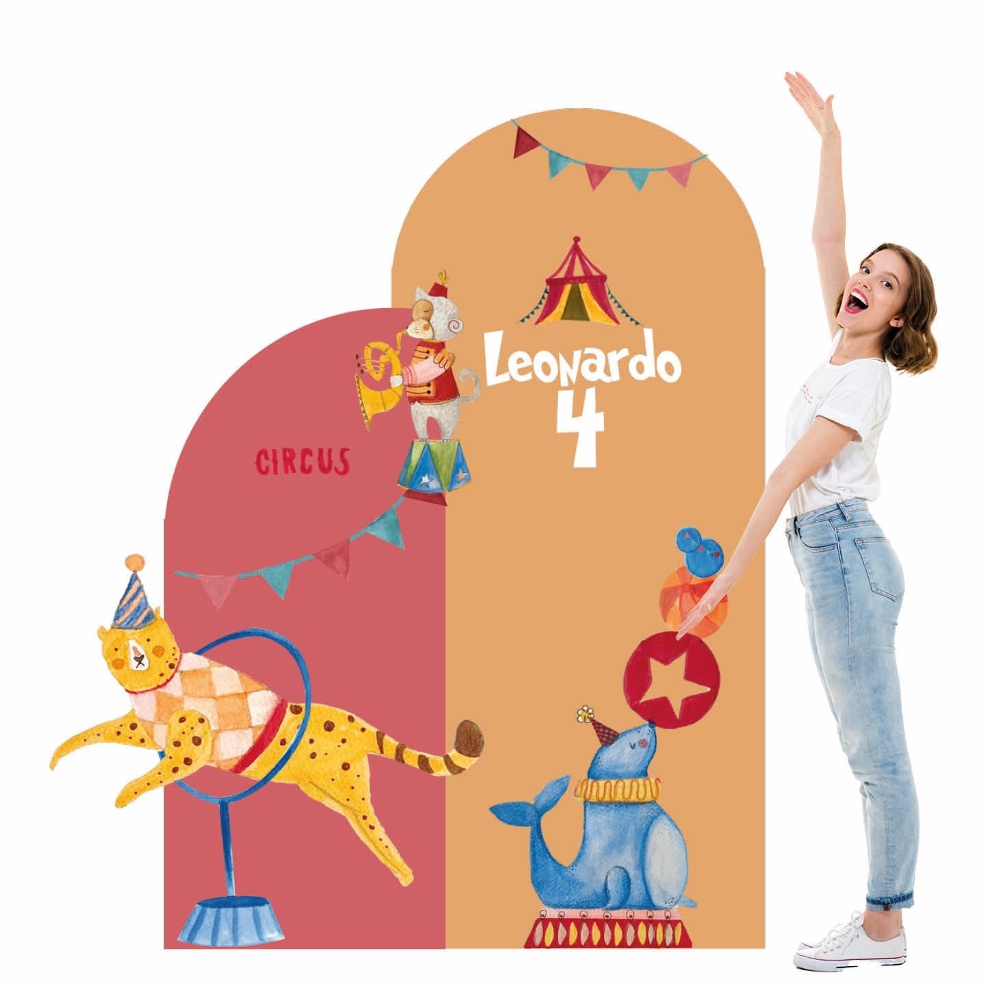 CIRCUS PARTY doppio da terra | Festa a tema | Sagoma compleanno - Peekaboo