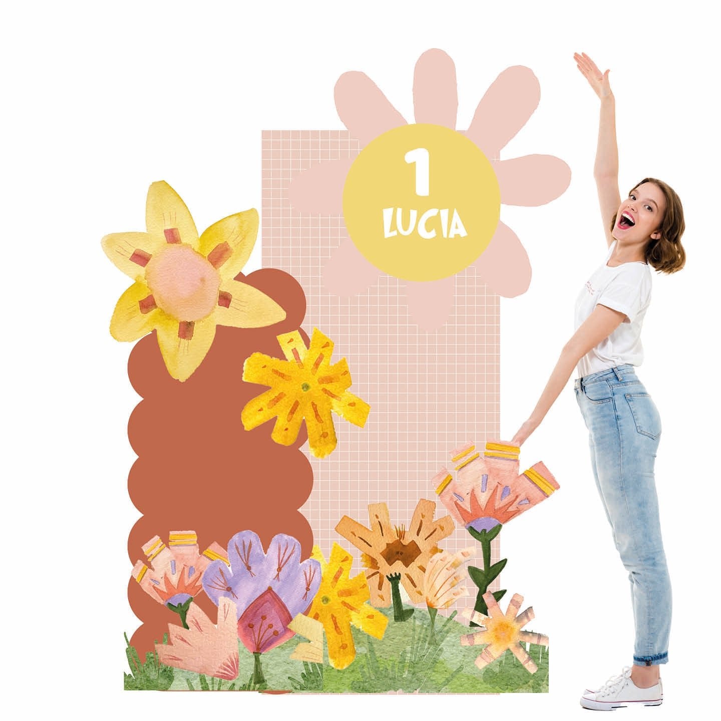 FLOWER PARTY doppio da terra | Decori compleanno bimba - Peekaboo