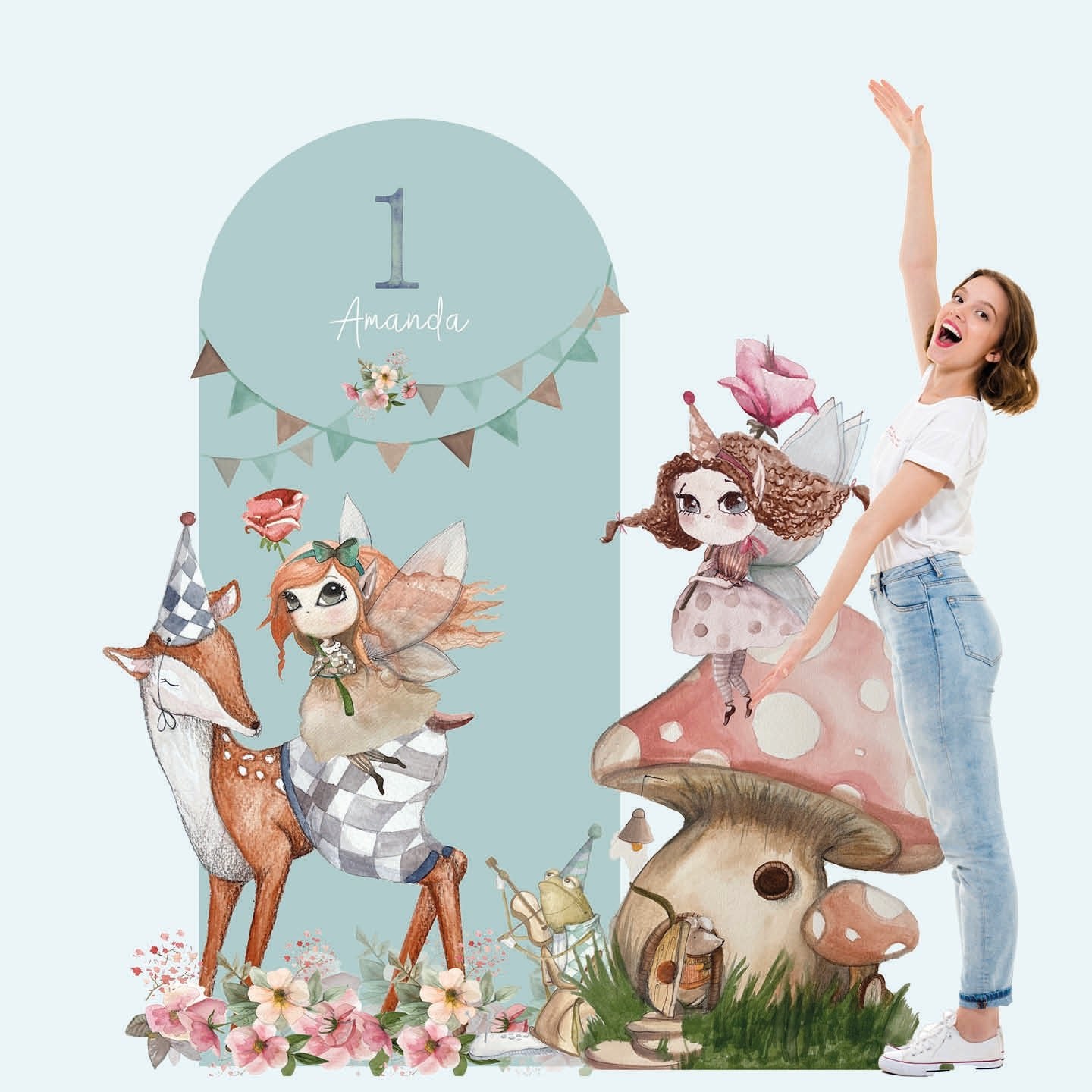 FAIRY PARTY doppio da terra | Decori compleanno bimba 1 anno - Peekaboo