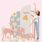 UNICORN PARTY doppio da terra | Sfondo festa | Compleanno bimba 1 anno - Peekaboo