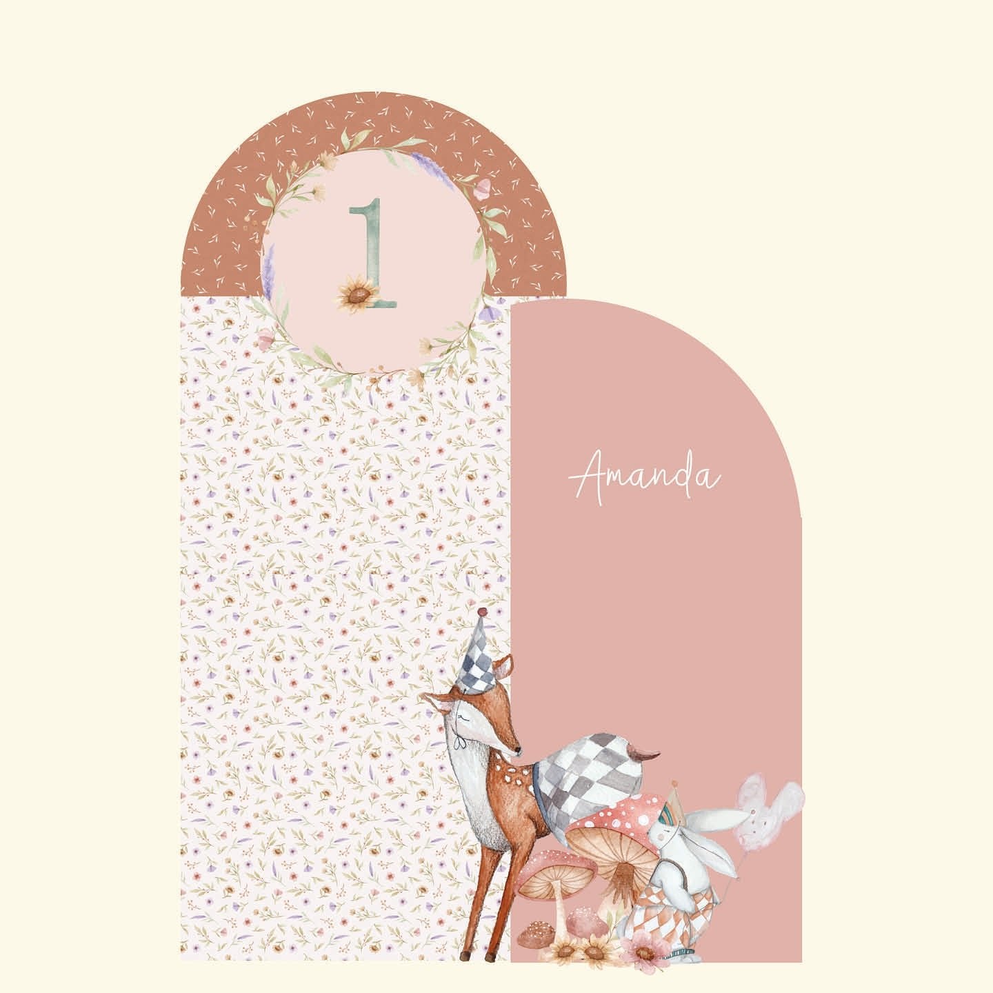 WOODLAND PARTY doppio da terra | Decorazione festa di compleanno o Battesimo - Peekaboo
