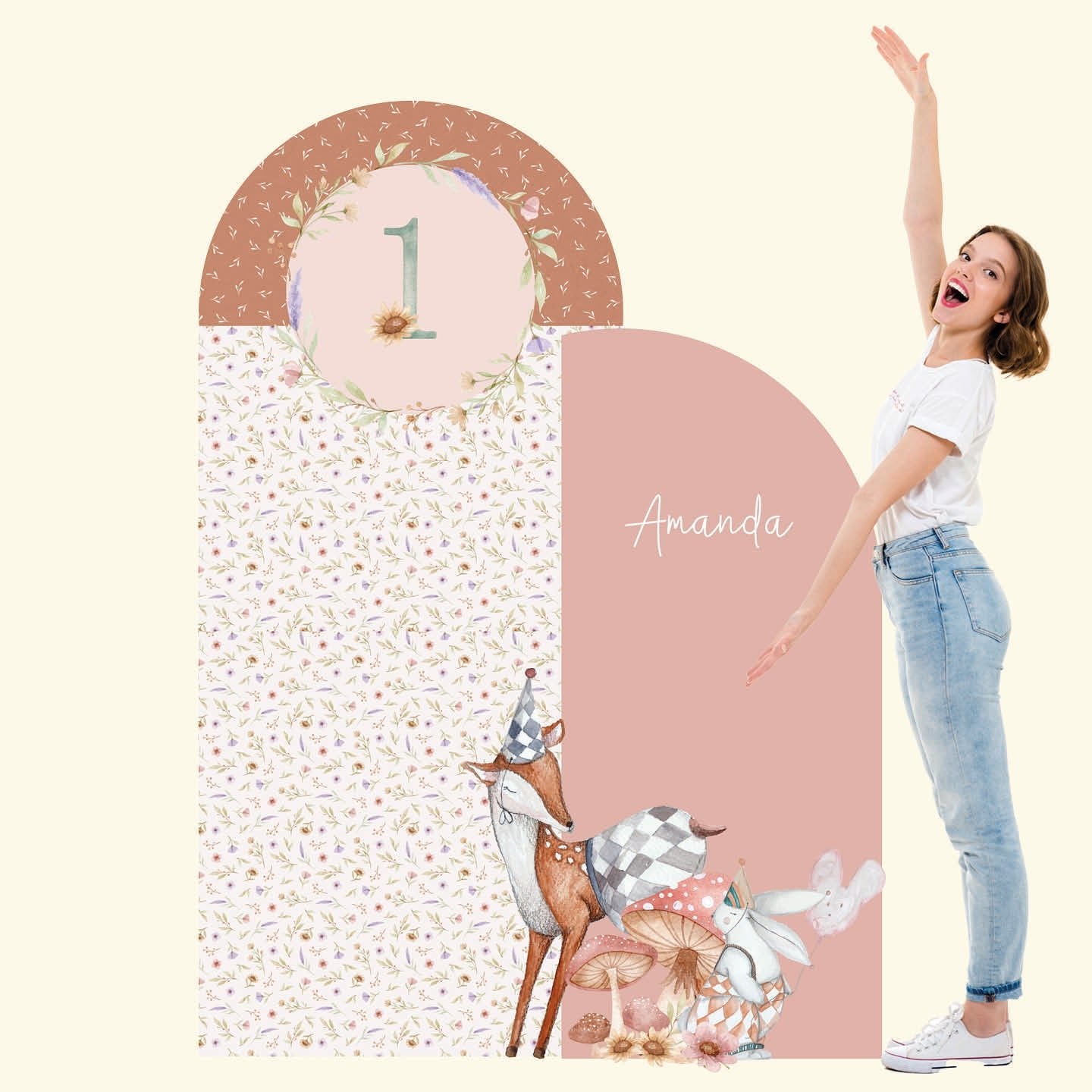 WOODLAND PARTY doppio da terra | Decorazione festa di compleanno o Battesimo - Peekaboo