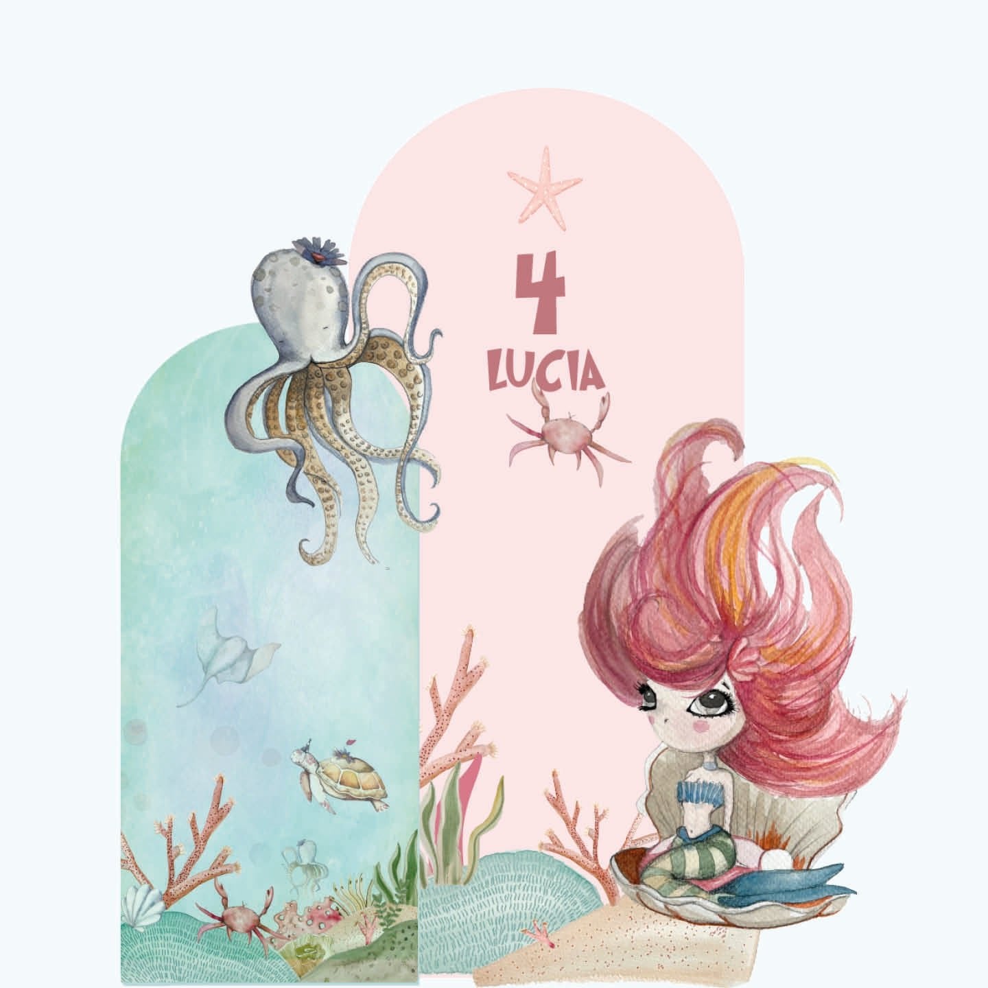 UNDER THE SEA PARTY doppio da terra | Festa a tema | Backdrop compleanno - Peekaboo