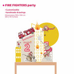 FIRE FIGHTERS PARTY da appoggio | Festa a tema | Backdrop compleanno - Peekaboo