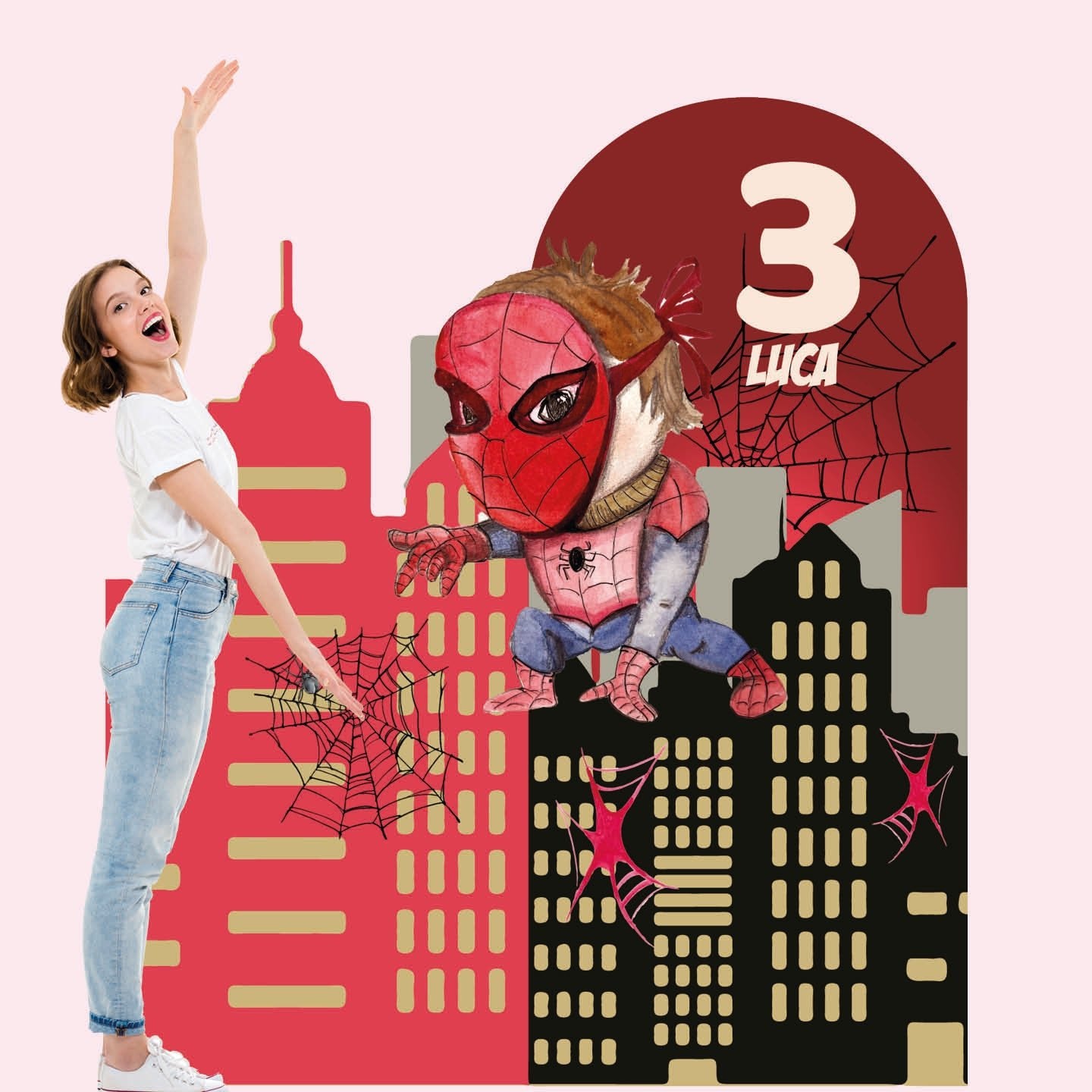 SUPER HERO PARTY doppio da terra | Allestimento compleanno bambino - Peekaboo