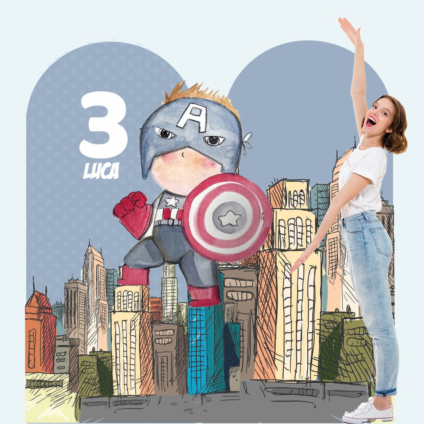 SUPER HERO PARTY doppio da terra | Scenografia per festa compleanno - Peekaboo