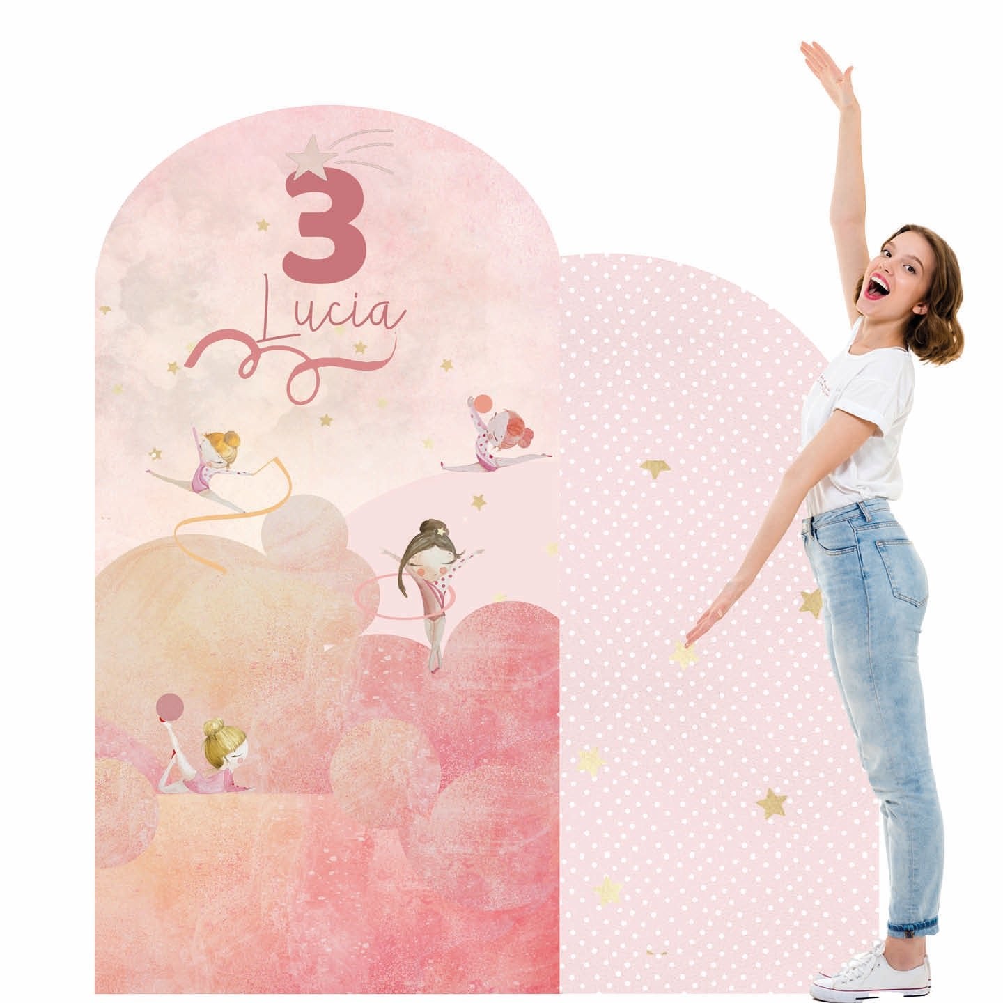 DANCERS PARTY doppio da terra | Decori compleanno bimba 1 anno - Peekaboo